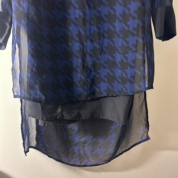 Sheer houndstooth with slip dress underneath - Picture 4 of 6
